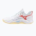 Кросівки волейбольні жіночі Mizuno Wave Momentum Pro white/calypso coral/pale banan 2
