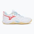 Кросівки волейбольні жіночі Mizuno Wave Momentum Pro white/calypso coral/pale banan 2