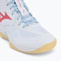 Кросівки волейбольні жіночі Mizuno Wave Momentum Pro Mid white/calypso coral/pale banan 7