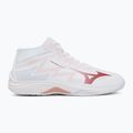 Кросівки волейбольні жіночі Mizuno Lightning Select Mid white/rose elegance/lava falls 2