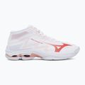 Кросівки волейбольні жіночі Mizuno Wave Lightning Pro Mid white/rose elegance/lava falls 2