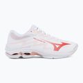 Кросівки волейбольні жіночі Mizuno Wave Lightning Pro white/rose elegance/lava falls 2