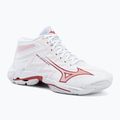 Кросівки волейбольні жіночі Mizuno Wave Lightning Elite Mid white/rose elegance/lava falls