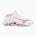 Кросівки волейбольні жіночі Mizuno Wave Lightning Elite Mid white/rose elegance/lava falls 2