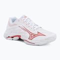 Кросівки волейбольні жіночі Mizuno Wave Lightning Elite white/rose elegance/lava falls