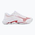 Кросівки волейбольні жіночі Mizuno Wave Lightning Elite white/rose elegance/lava falls 2