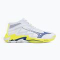 Кросівки волейбольні Mizuno Wave Lightning Elite Mid white/lighting yellow/dazzling blue 2