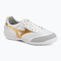 Кросівки футбольні Mizuno Morelia Sala Pro IN white/football gold/galaxy sil