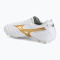 Кросівки футбольні Mizuno Morelia II Pro FG white/football gold/galaxy silver 3