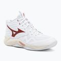 Кросівки волейбольні жіночі Mizuno Wave Momentum Pro Mid white/rose elegance/lava falls