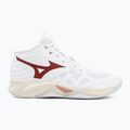 Кросівки волейбольні жіночі Mizuno Wave Momentum Pro Mid white/rose elegance/lava falls 2