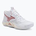 Кросівки волейбольні жіночі  Mizuno Wave Momentum Elite Mid white/rose elegance/lava falls