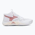 Кросівки волейбольні жіночі  Mizuno Wave Momentum Elite Mid white/rose elegance/lava falls 2