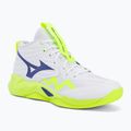 Кросівки волейбольні Mizuno Wave Momentum Pro Mid white/lightning yellow/dazzling blue