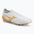 Кросівки футбольні Mizuno Morelia Neo IV Beta Japan AG white/mp gold/cool gray 3c