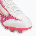 Кросівки футбольні дитячі Mizuno Alfa III Select Jr FG white/fuchsia purple 7