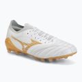 Кросівки футбольні Mizuno Morelia Neo IV Beta Elite AG white/mp gold/cool gray 3c