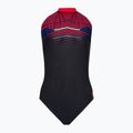 Купальник суцільний жіночий Speedo Digital Placement Hydrasuit чорно-червоний 8-1244515213