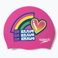 Шапочка для плавання дитяча Speedo Printed Silicone Junior рожева 8-0838614636 3