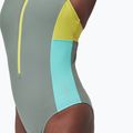 Купальник суцільний жіночий Speedo Zip Colorblock soft olive 4