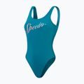 Купальник суцільний жіночий Speedo Logo Deep U-Back peacock/pumpkin spice/marine blue 2