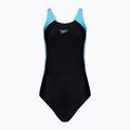 Купальник суцільний жіночий Speedo Colourblock Splice Muscleback black/sweet purple/picton blue