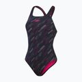 Купальник суцільний жіночий Speedo HyperBoom Allover Medalist black/electric pink/usa charcoal 2