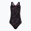 Купальник суцільний жіночий Speedo HyperBoom Allover Medalist black/electric pink/usa charcoal