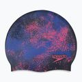 Шапочка для плавання дитяча Speedo Reversible Slogan Junior starburst true cobalt/flare pink
