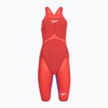 Купальник суцільний жіночий Speedo Fastskin LZR Pure Valor 2.0 Openback Kneeskin flame red/cobalt pop