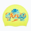 Силіконова шапочка для плавання Speedo з принтом лимонний дощ/піктон синій/пунш синій