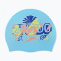 Шапочка для плавання дитяча Speedo Reversible Slogan picton blue/lemon drizzle/siren red