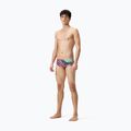 Чоловічі плавки Speedo 13,5 см Allover Training Club Brief плавальні боксери чорний/матча зелений/сирена червоний 2