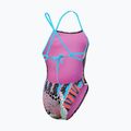 Злитий купальник Speedo Allover Digital Tie Back чорний / матча зелений / сирена червоний 2