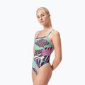 Злитий купальник Speedo Allover Digital Tie Back чорний / матча зелений / сирена червоний 3