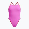 Жіночий суцільний купальник Speedo Solid Lattice Tie-Back neon violet