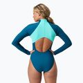 Купальник суцільний жіночий Speedo Zip Colorblock dark teal 6