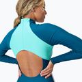 Купальник суцільний жіночий Speedo Zip Colorblock dark teal 7