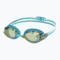 Окуляри для плавання жіночі Speedo Vanquisher 3.0 Mirrored bachelor button/celeste/gold mirror