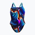 Купальник суцільний жіночий Speedo Allover Digital Leaderback lava blur/speedo black