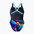 Купальник суцільний жіночий Speedo Allover Digital Leaderback lava blur/speedo black 2