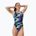 Купальник суцільний жіночий Speedo FL Printed Leaderback ripple melody/lagoon blue