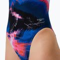 Купальник суцільний жіночий Speedo FL Printed Turnback electro static/lagoon blue 6