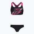 Купальник роздільний дитячий Speedo Medley Logo Racerback 2pc anthracite/pink