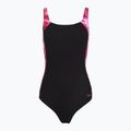 Купальник суцільний жіночий Speedo Shaping LunaLustre Printed anthracite/ruby