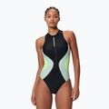 Купальник суцільний жіночий Speedo Ocean Flex Zip black/pale clover