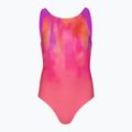 Дитячий цільний купальник Speedo Print Pulseback рожевий/неоновий фіолетовий