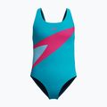 Купальник суцільний дитячий Speedo Hyperboom Butterfly Back mayan blue/margarita pink