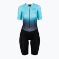 Комбінезон для триатлону жіночий HUUB Commit Long Course Suit чорно-блакитний COMWLCS