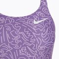 Жіночий суцільний купальник Nike Hydrastrong Multi Print Fastback космічний фіолетовий 3